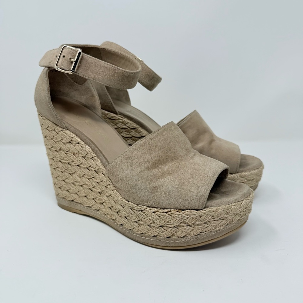Stuart Weitzman Sohojute Wedge Sandal Sz US 9 - Picture 2 of 14